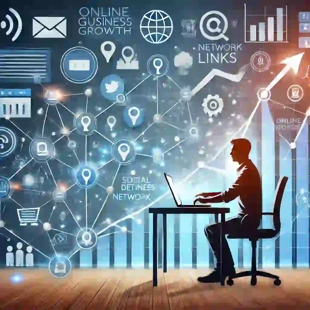 Online network links and business growth