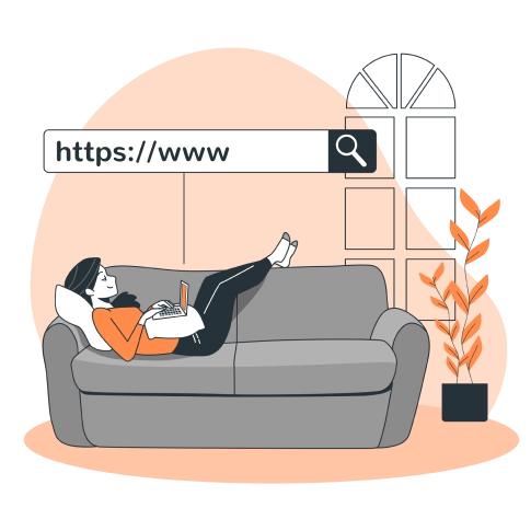 Link building and website search illustration
